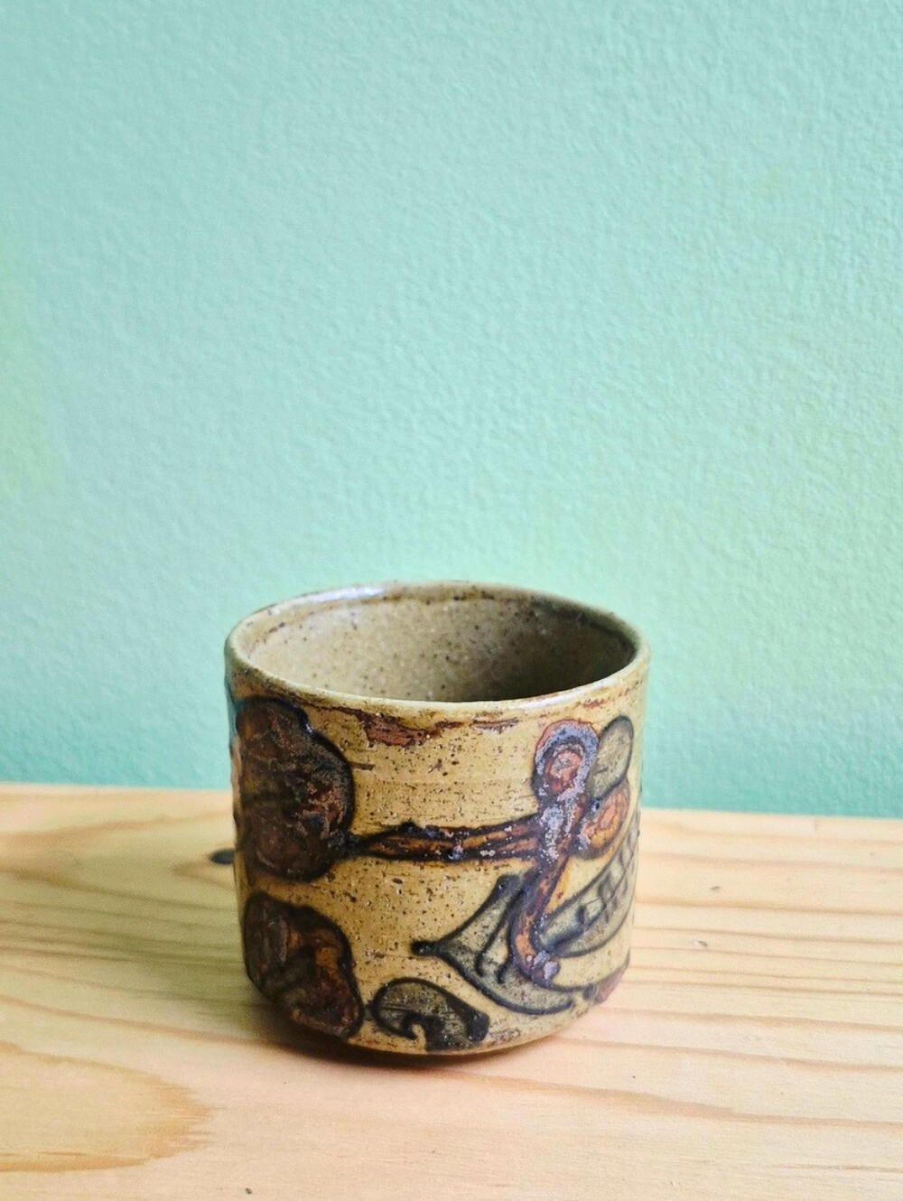 Vintage Japanese Studio Pottery Stoneware Cup